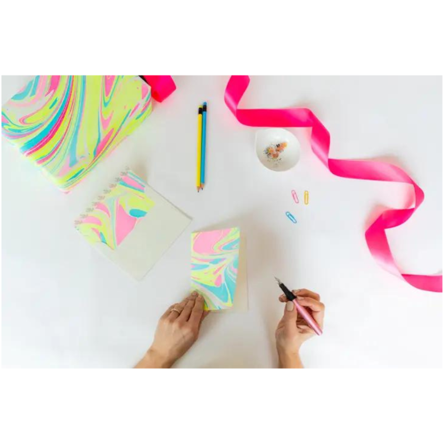 Neon Marbled Greeting Card - Freshie & Zero Studio Shop