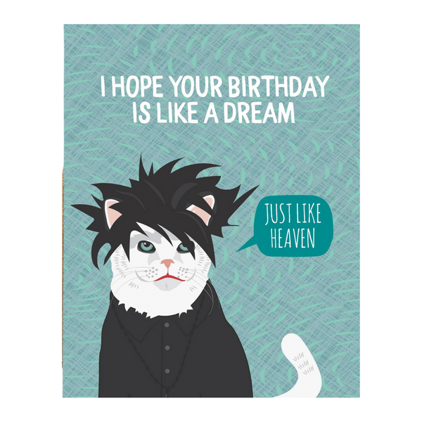 The Cure Cat Birthday Card - Freshie & Zero Studio Shop