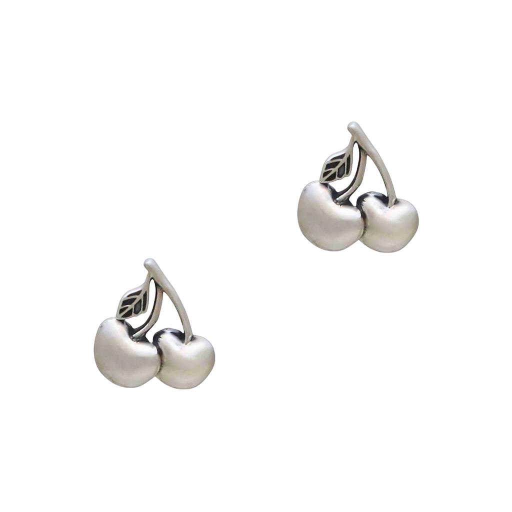 Little Stud Earrings: Cherries - Freshie & Zero Studio Shop