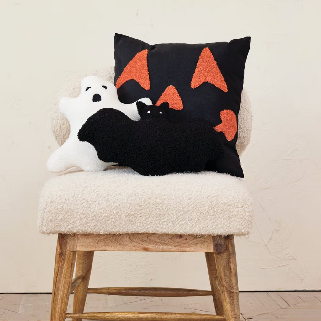 Faux Sherpa Ghost Shaped Pillow - Freshie & Zero Studio Shop