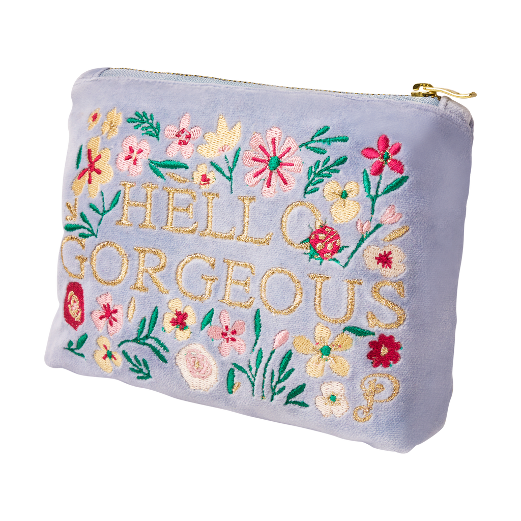 Hello Gorgeous Velvet Mini Pouch - Freshie & Zero Studio Shop