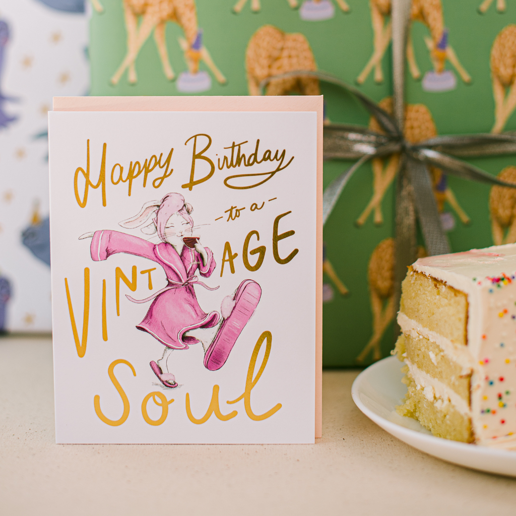 Vintage Soul Birthday Card - Freshie & Zero Studio Shop