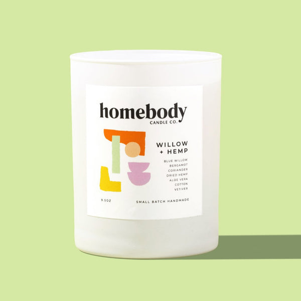 Homebody Candle: Willow + Hemp - Freshie & Zero Studio Shop