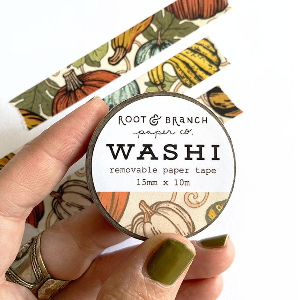 Pumpkin + Gourds Fall Washi Tape - Freshie & Zero Studio Shop