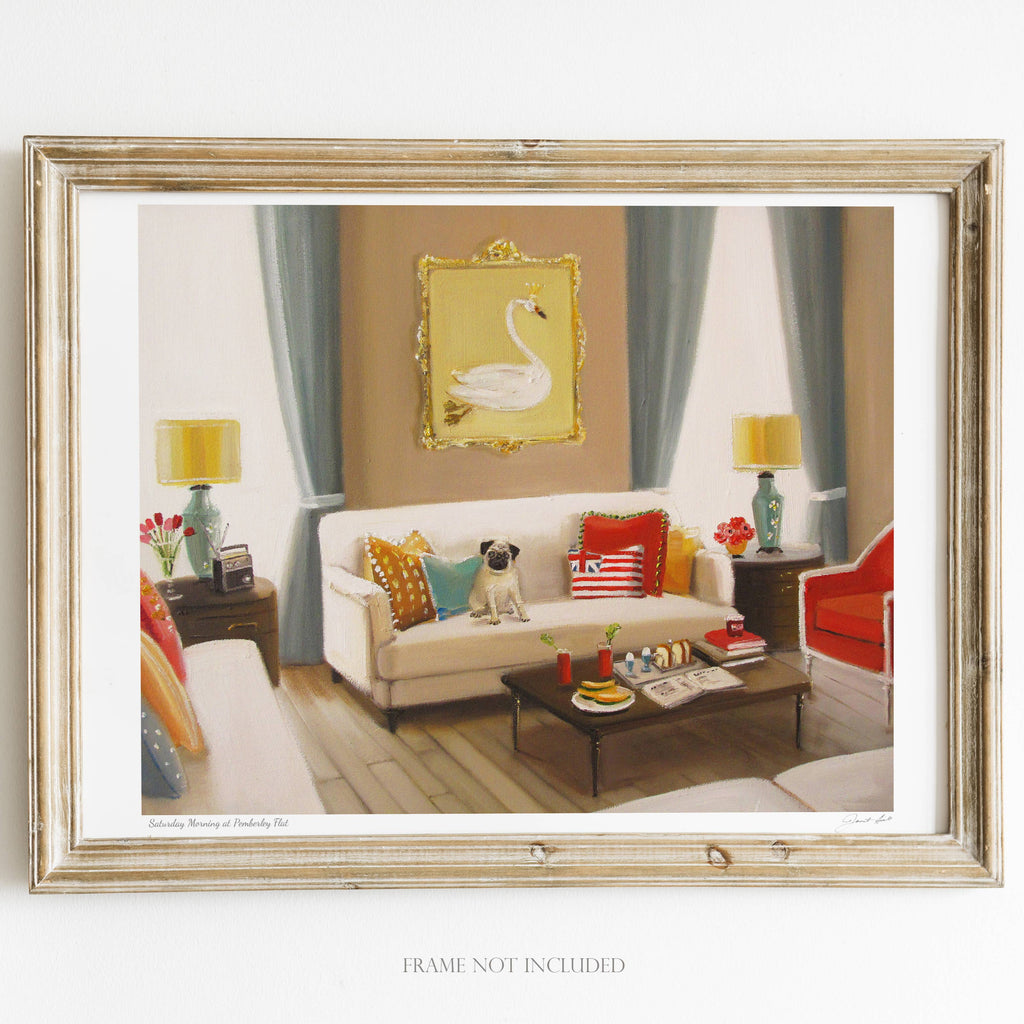Janet Hill Art Print: Saturday Morning At Pemberley Flat 8.5"x11" - Freshie & Zero Studio Shop