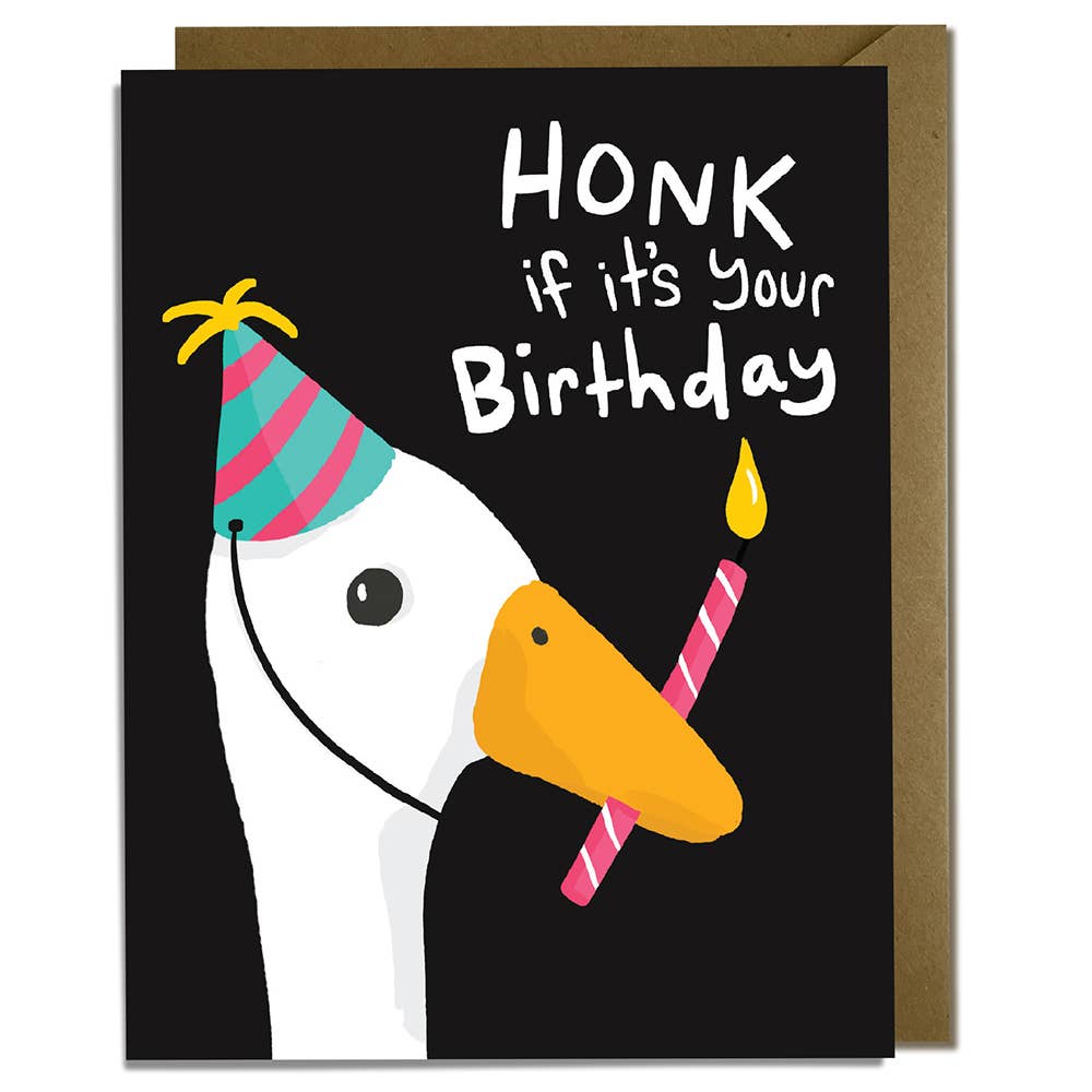 Goose Honk Birthday Card - Freshie & Zero Studio Shop