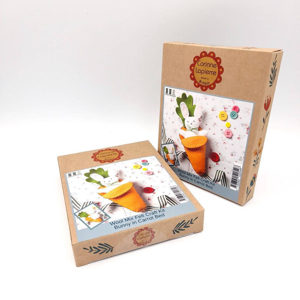 Bunny in Carrot Felt Craft Mini Kit - Freshie & Zero Studio Shop