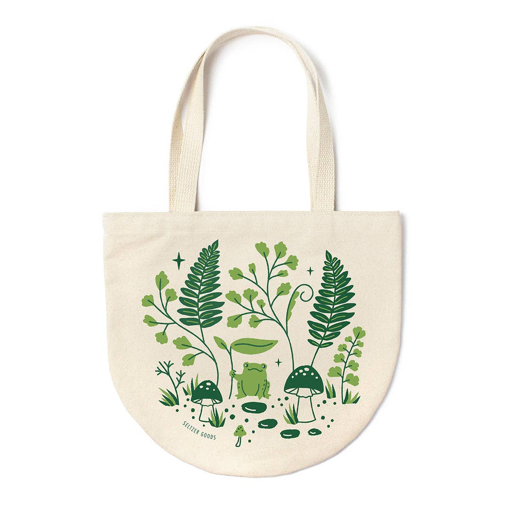 Fern Frog Round Tote Bag - Freshie & Zero Studio Shop