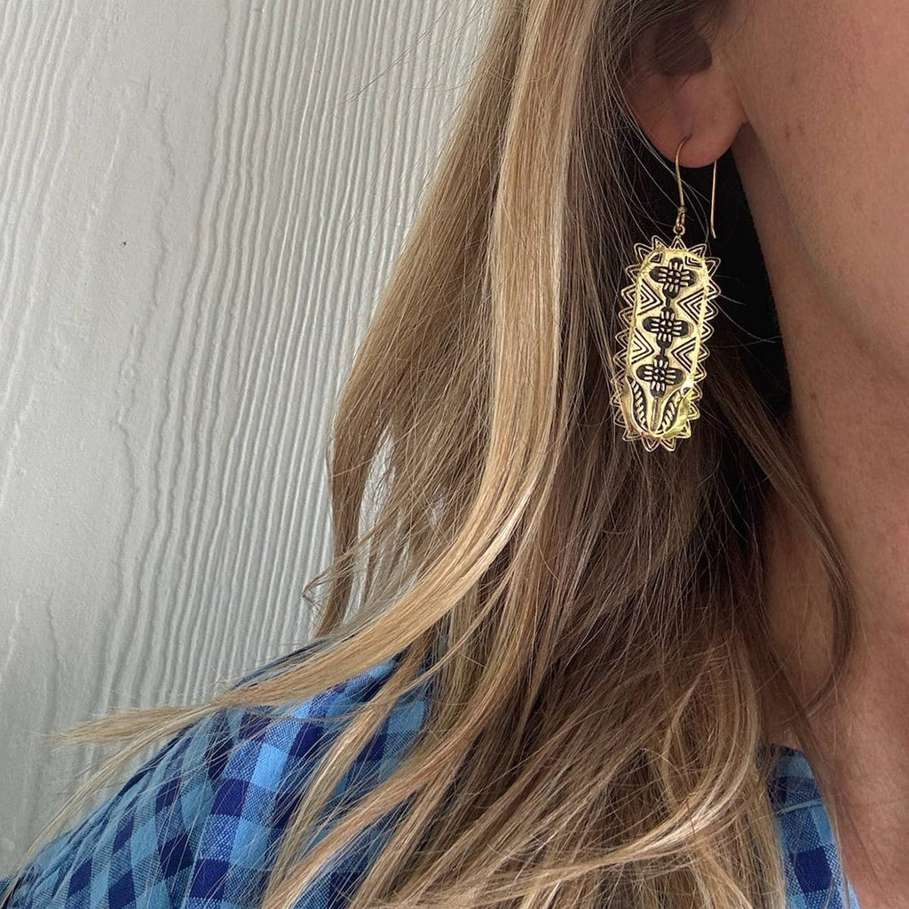 Gladys Brass Earrings by Handker - Freshie & Zero Studio Shop
