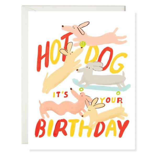 Hot Dog It's Your Birthday Greeting Card - Freshie & Zero Studio Shop