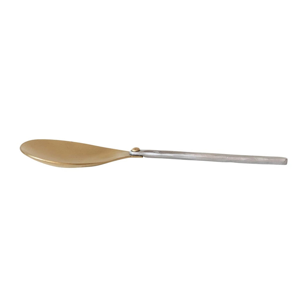 Hammered Brass and Aluminum Serving Spoon - Freshie & Zero Studio Shop