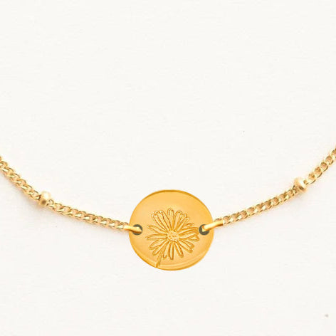 Gold Birth Flower Bracelets by Gratinsta - Freshie & Zero Studio Shop