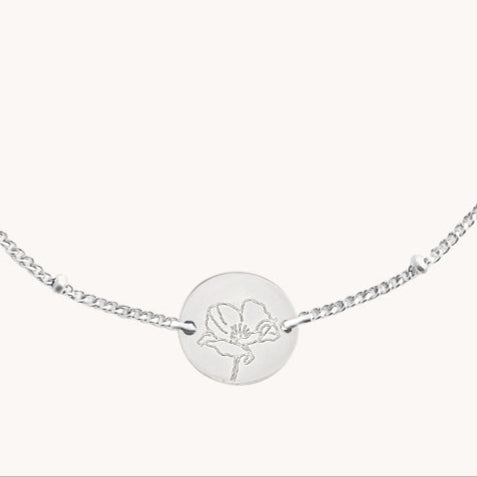 Silver Birth Flower Bracelets by Gratinsta - Freshie & Zero Studio Shop