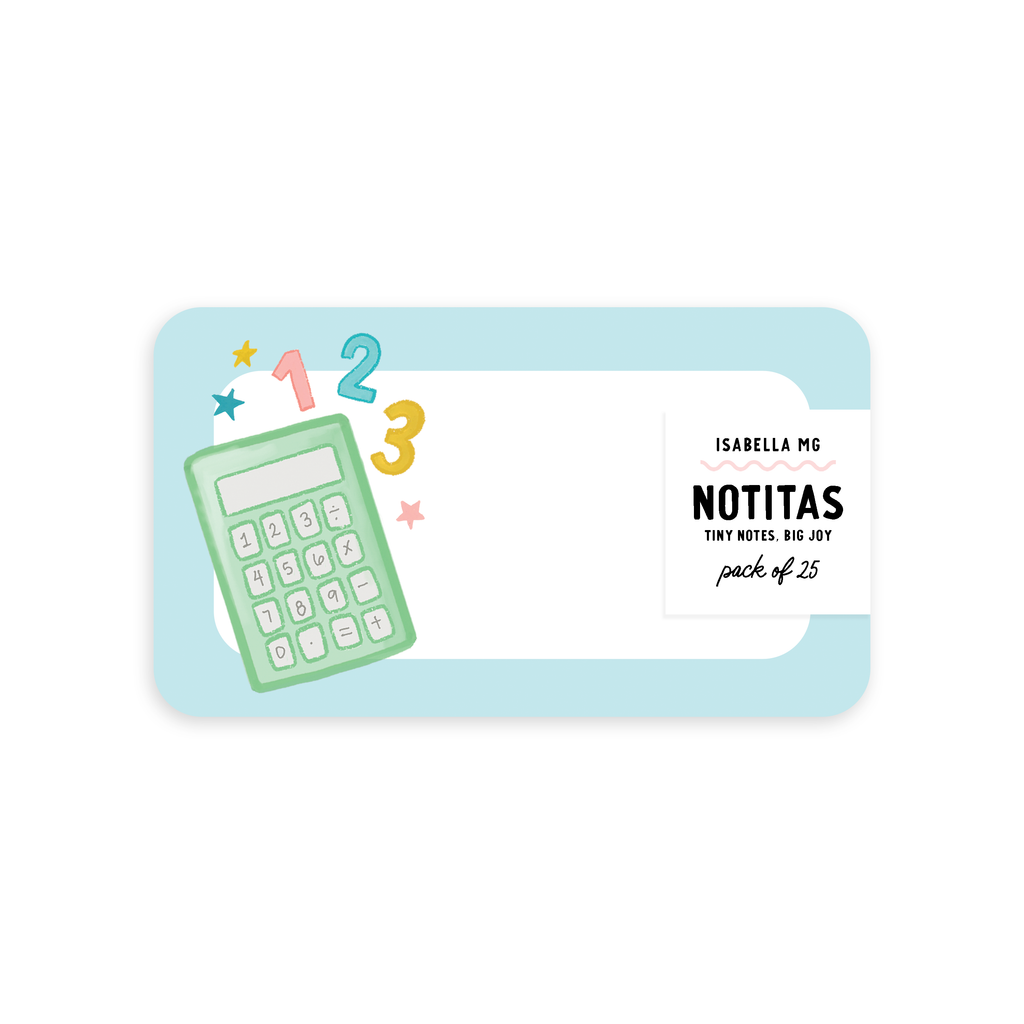 Calculator Notitas - Mini Notes - Freshie & Zero Studio Shop