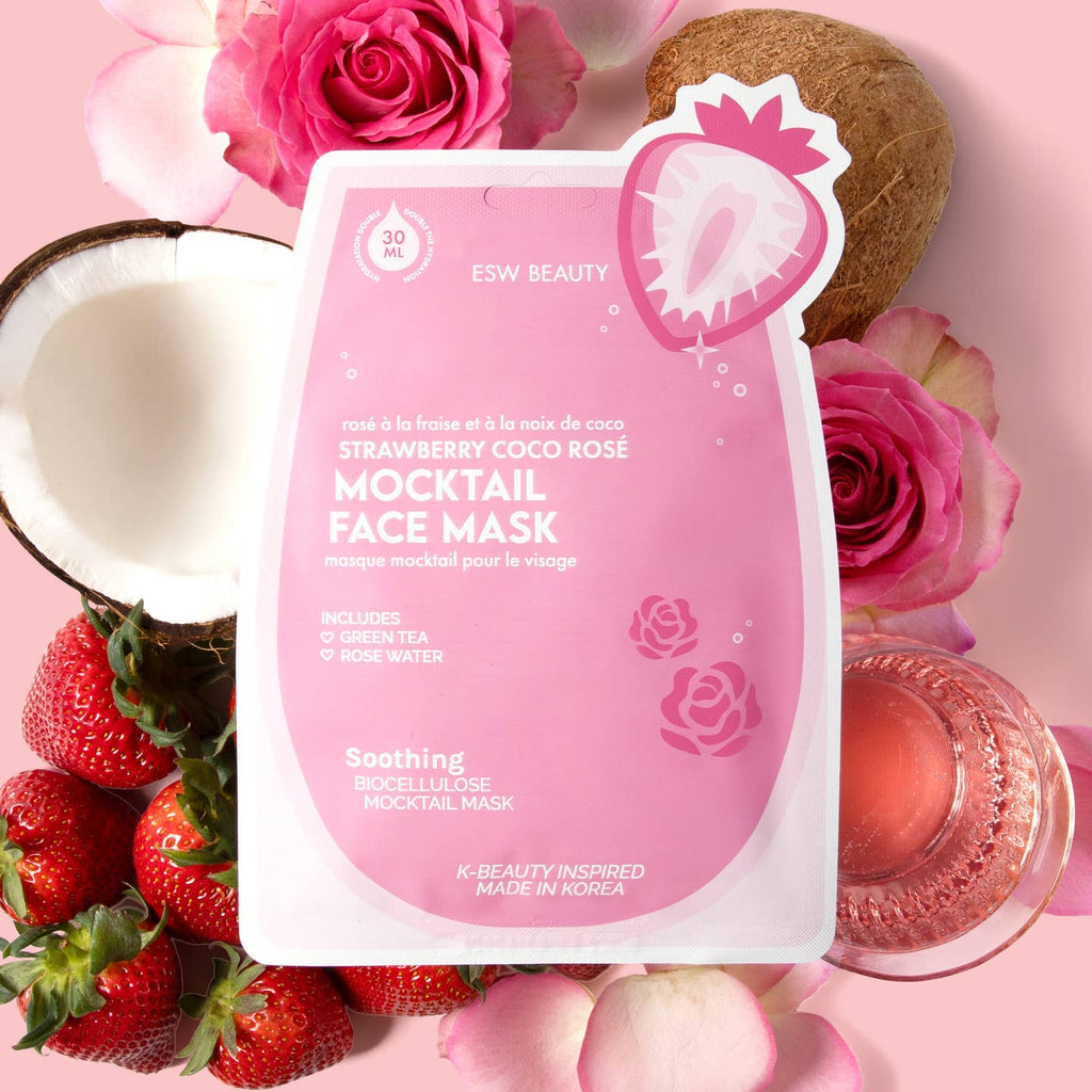 Strawberry Coco Rose Soothing Biocellulose Mocktail Mask - Freshie & Zero Studio Shop