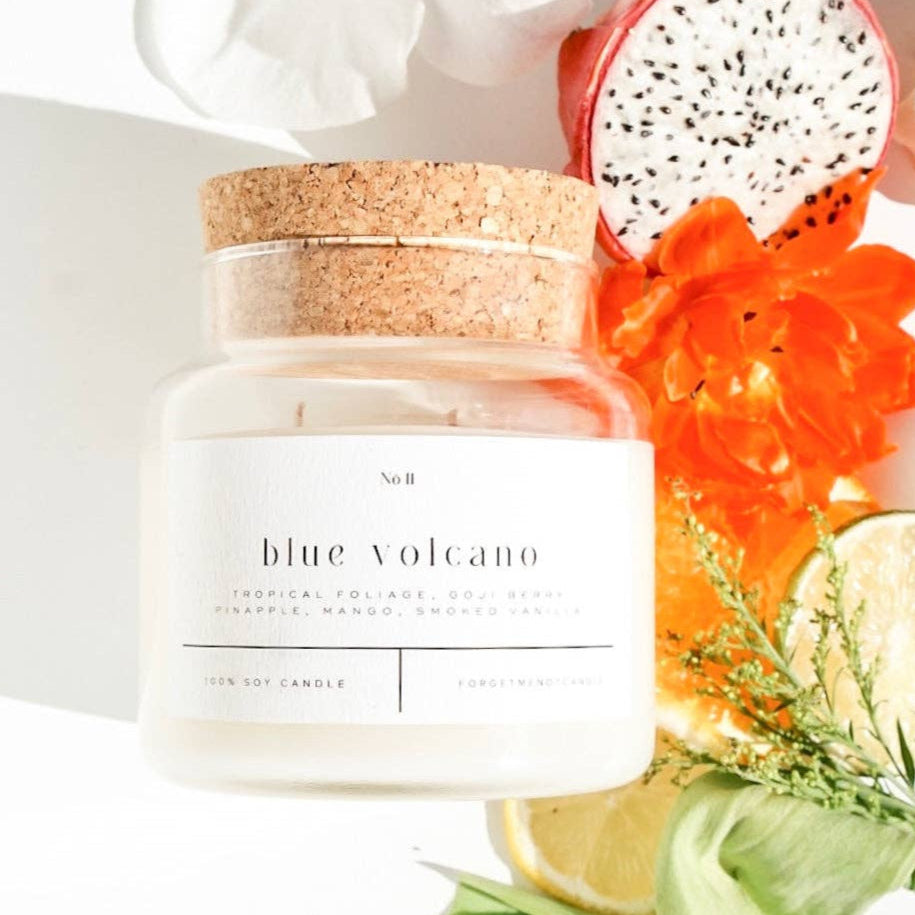 Blue Volcano: Two Wick 22oz Candle - Freshie & Zero Studio Shop