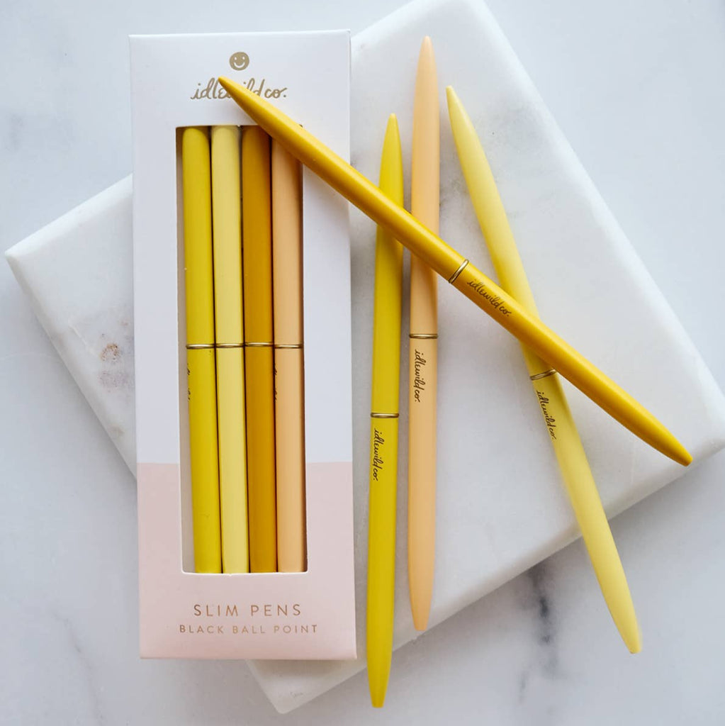 Slim Pens Set of Four - Sunny Days - Freshie & Zero Studio Shop