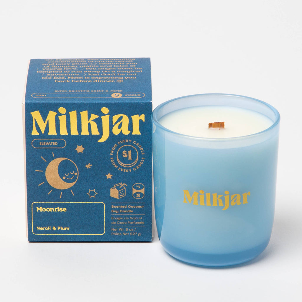 Moonrise - Neroli & Plum Coconut Soy 8oz Candle by Milkjar - Freshie & Zero Studio Shop