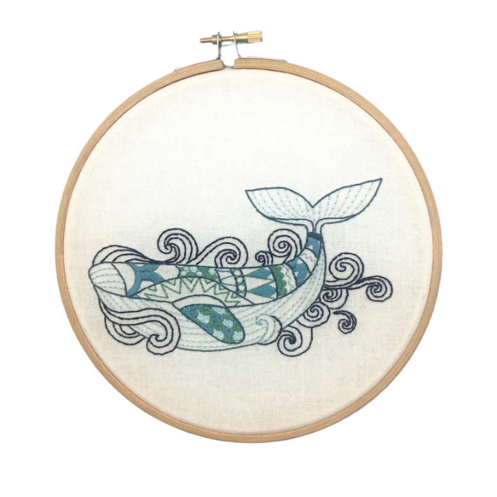Whale Embroidery Kit - Freshie & Zero Studio Shop