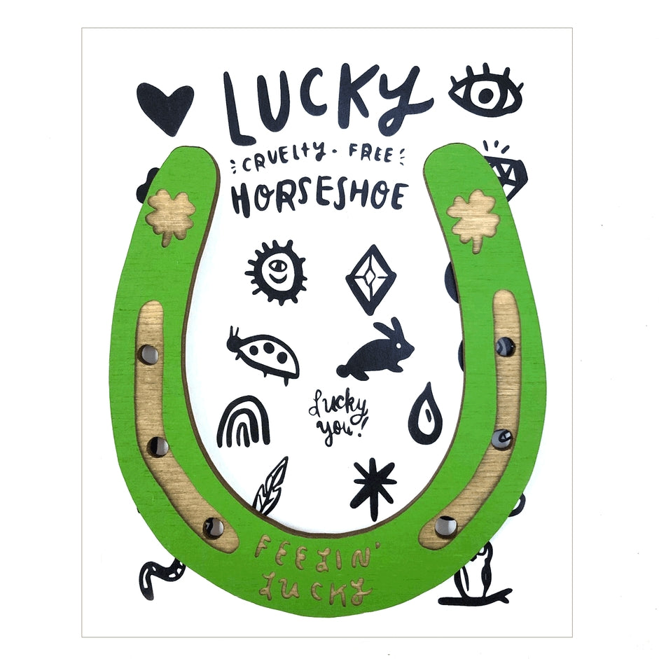 Lucky Wood Horseshoe Wall Decor - Freshie & Zero Studio Shop