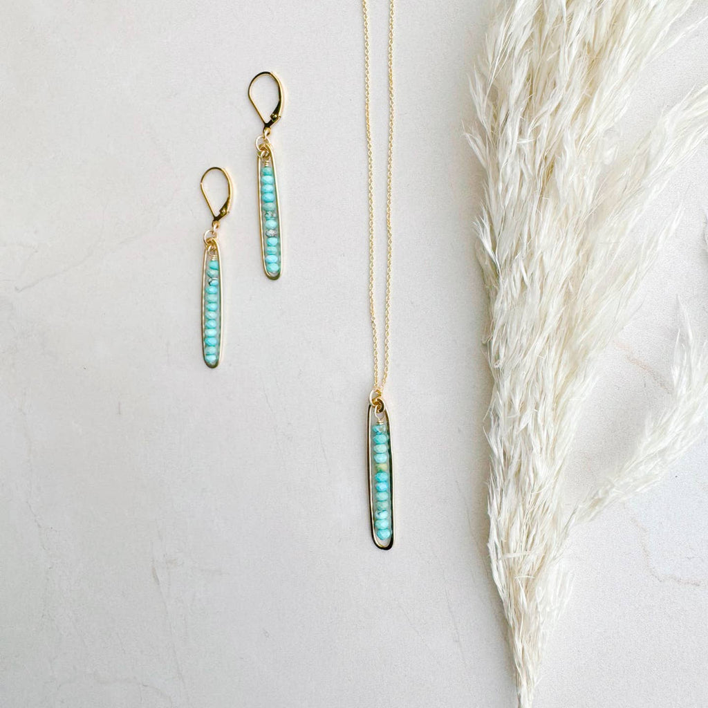 lyric earrings with turquoise - Freshie & Zero Studio Shop