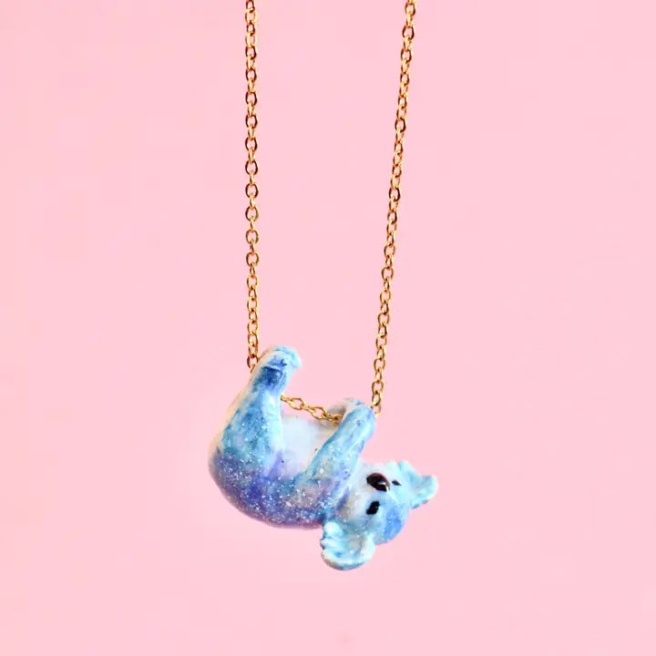 Galaxy Bear Koala Charm Necklace - Freshie & Zero Studio Shop