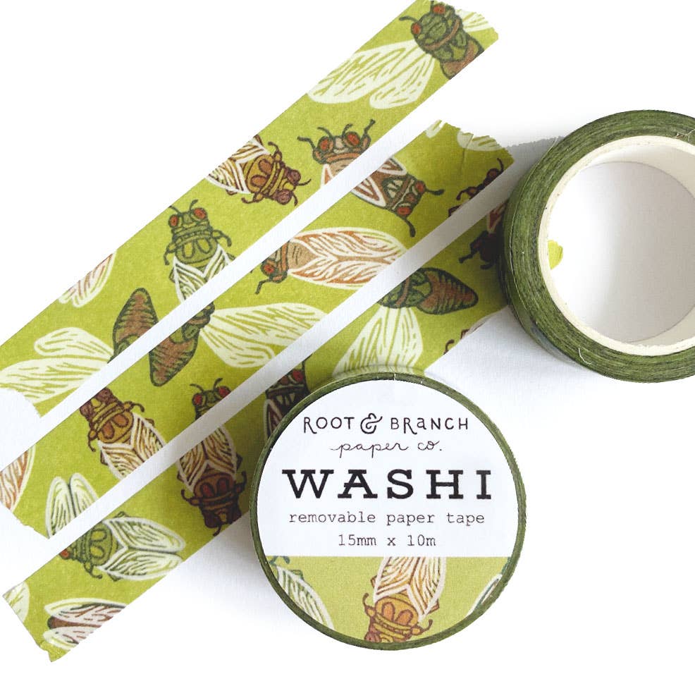 Cicada Insect Washi Tape - Freshie & Zero Studio Shop
