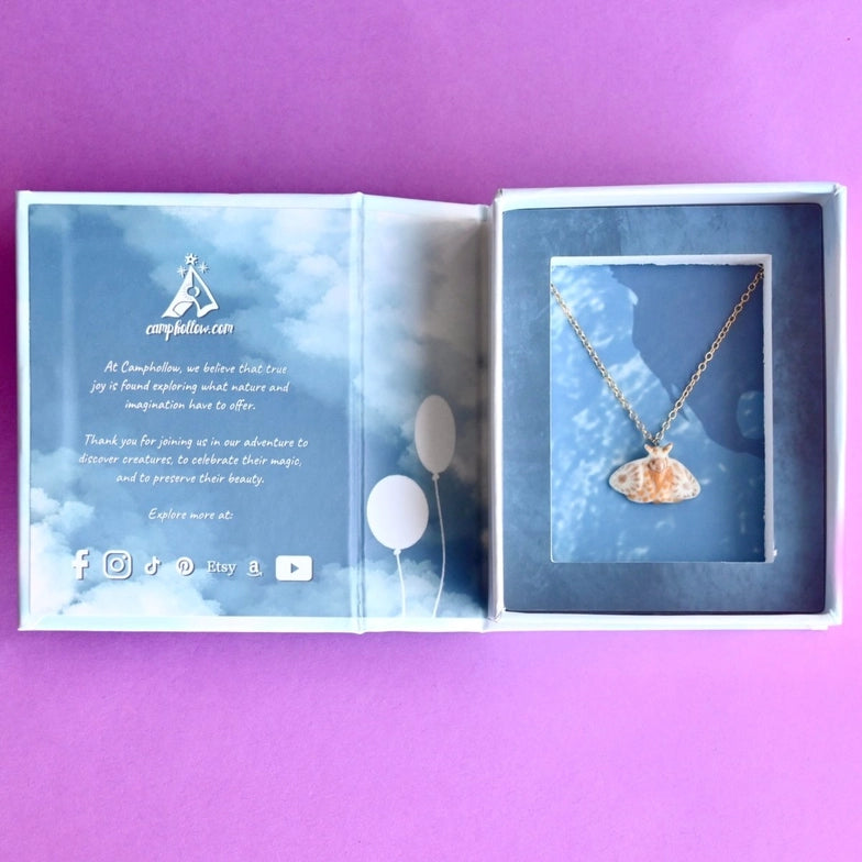 Sunbeam Moth Charm Necklace - Freshie & Zero Studio Shop