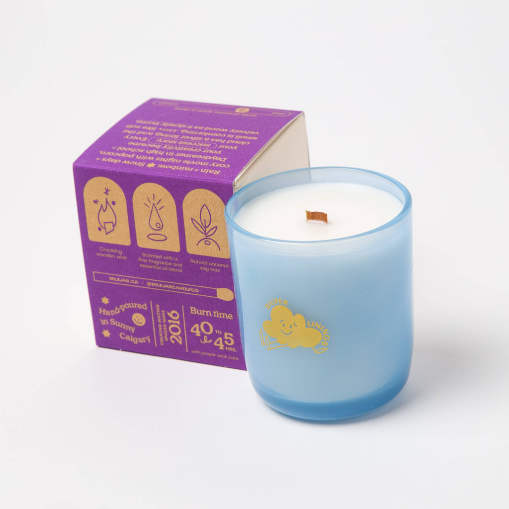 Silver Linings - Palo Santo & Oud Coconut Soy 8oz Candle by Milkjar - Freshie & Zero Studio Shop
