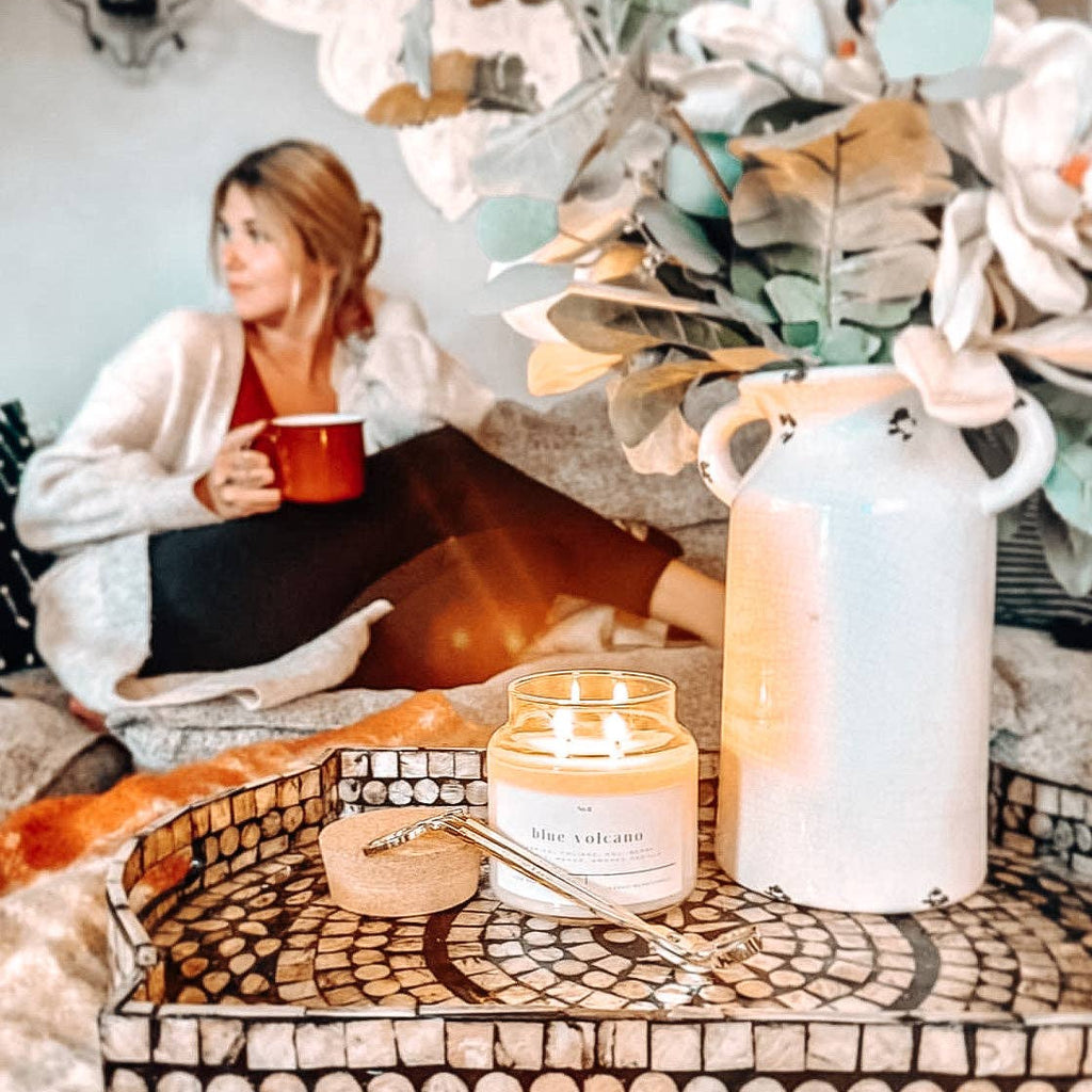 Blue Volcano: Two Wick 22oz Candle - Freshie & Zero Studio Shop