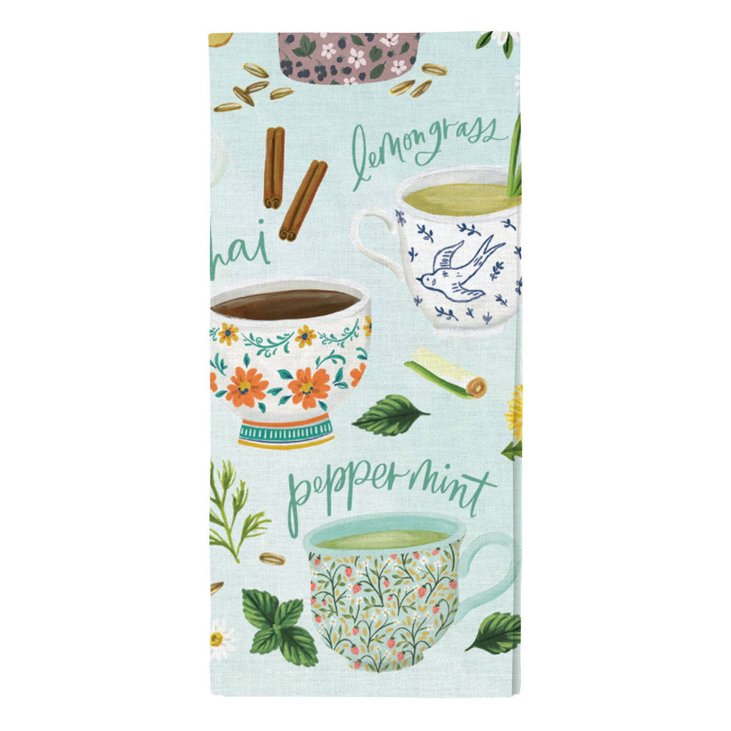 Teacups Kitchen Towel - Freshie & Zero Studio Shop