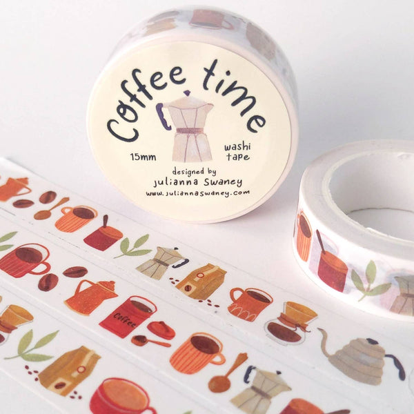 Coffee Time Washi Tape - Freshie & Zero Studio Shop