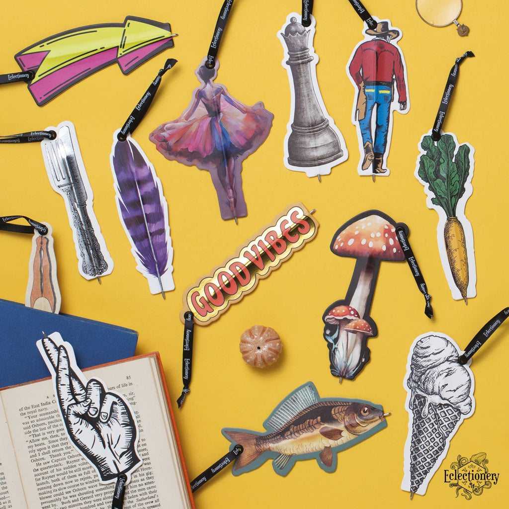Flat Bookmark Pens: Vintage Illustrations - Freshie & Zero Studio Shop