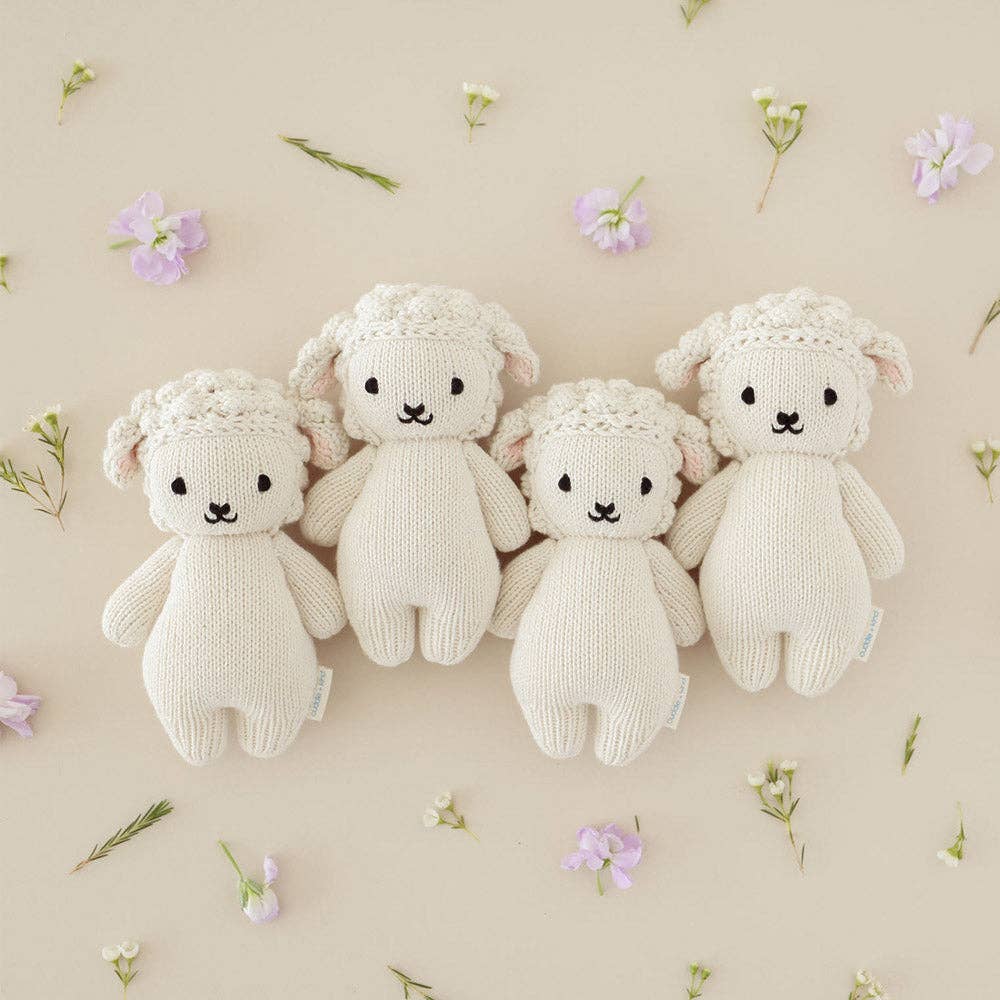 Mini Hand-Knit Baby Lamb Animal Dolls by Cuddle + Kind - Freshie & Zero Studio Shop