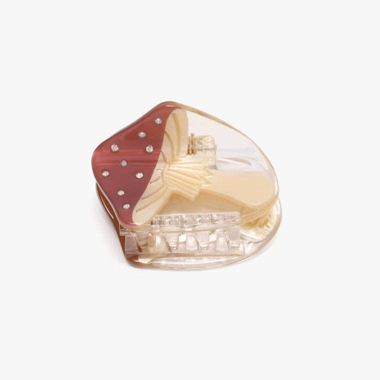 Mushroom Mini Acetate Hair Claw Clip With Rhinestones - Freshie & Zero Studio Shop