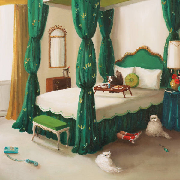 Janet Hill Art Print: Audrey's Under The Bed Again 11"x 14" - Freshie & Zero Studio Shop