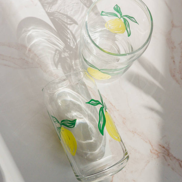 Glass Soda Can: Lemons - Freshie & Zero Studio Shop