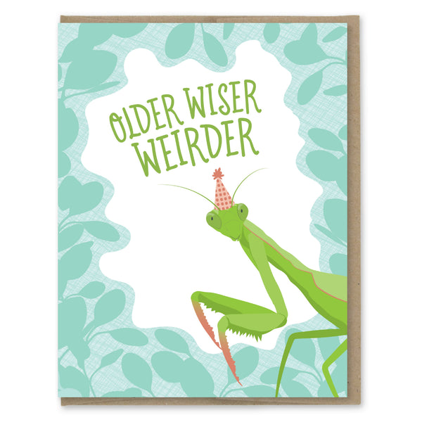 Older Wiser Weirder Funny Birthday Card - Freshie & Zero Studio Shop