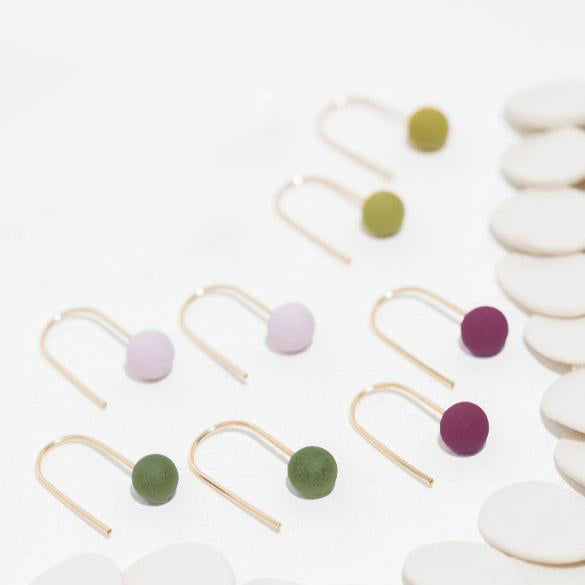 Gold Dainty Dot Earrings | Winter - Freshie & Zero Studio Shop
