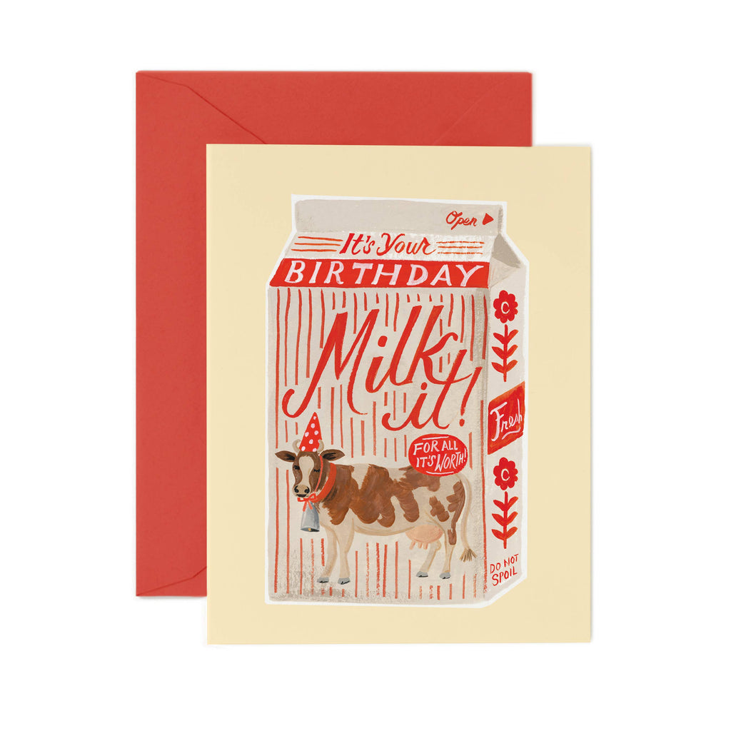 Milk It Birthday Card - Freshie & Zero Studio Shop