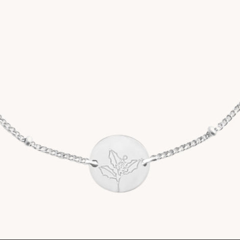 Silver Birth Flower Bracelets by Gratinsta - Freshie & Zero Studio Shop