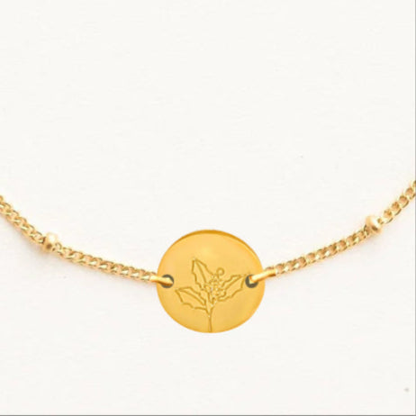 Gold Birth Flower Bracelets by Gratinsta - Freshie & Zero Studio Shop