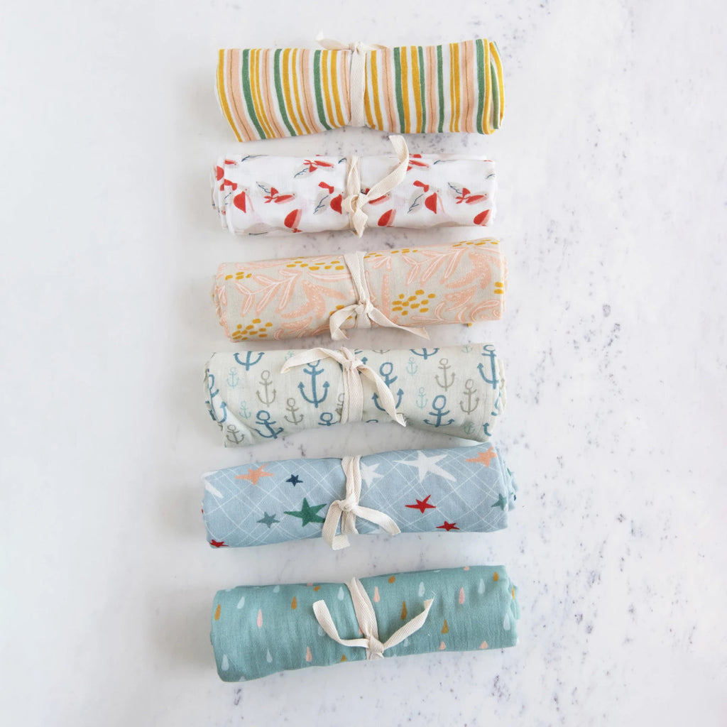 Cotton Printed Baby Swaddle - Freshie & Zero Studio Shop