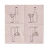 Pink Martini Glass Cocktail Napkins - Freshie & Zero Studio Shop