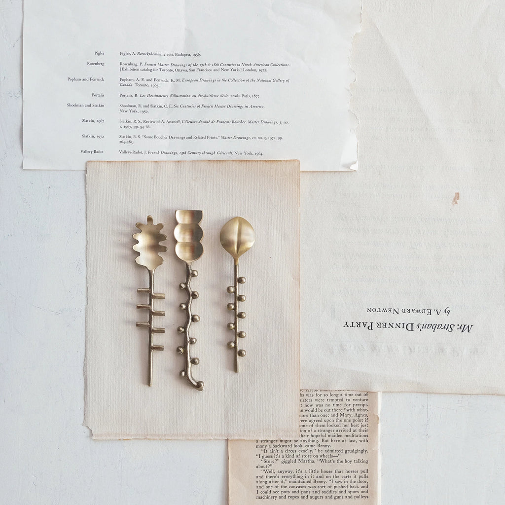Brass Hobnail Formed Spoon - Freshie & Zero Studio Shop
