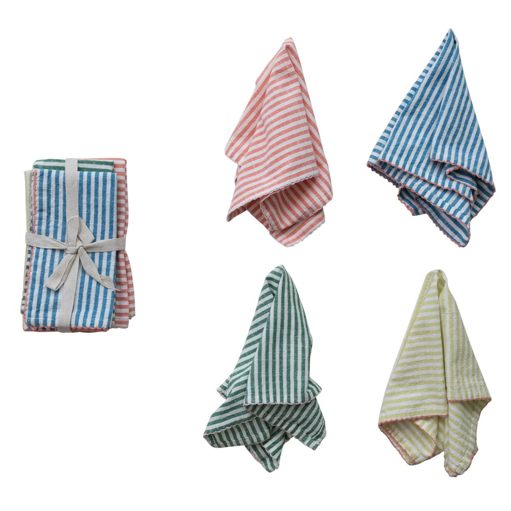 Woven Stripe Cotton Napkins - Set of 4 - Freshie & Zero Studio Shop