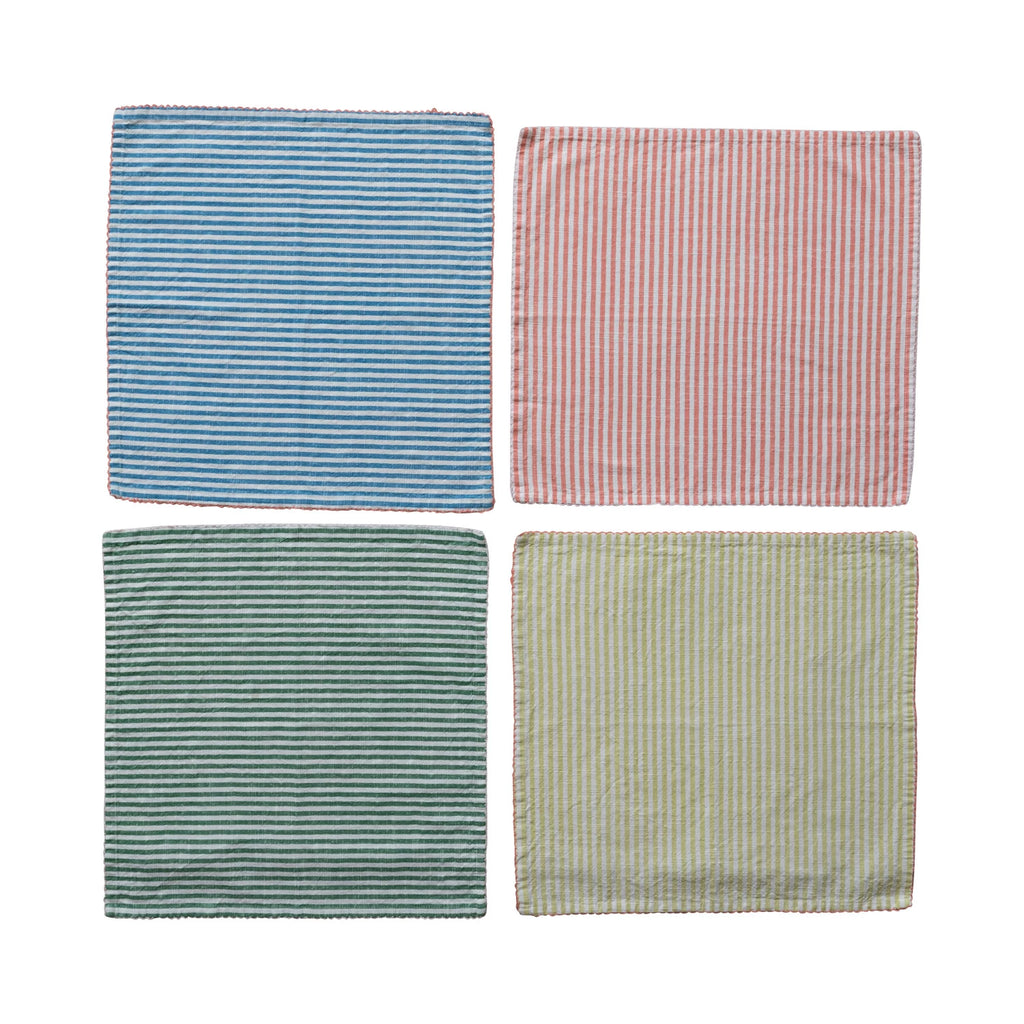 Woven Stripe Cotton Napkins - Set of 4 - Freshie & Zero Studio Shop