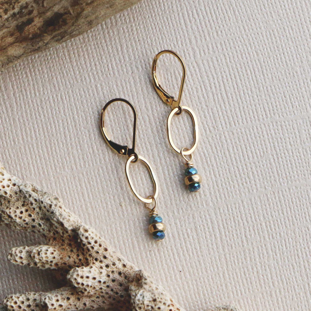tidal blue gemstone drop earrings - Freshie & Zero Studio Shop