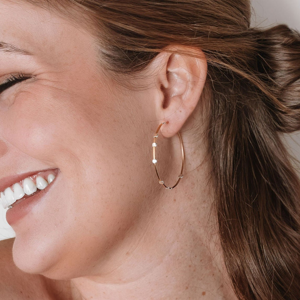 Minimal Cosmos Dotted Hoop - Medium - Freshie & Zero Studio Shop