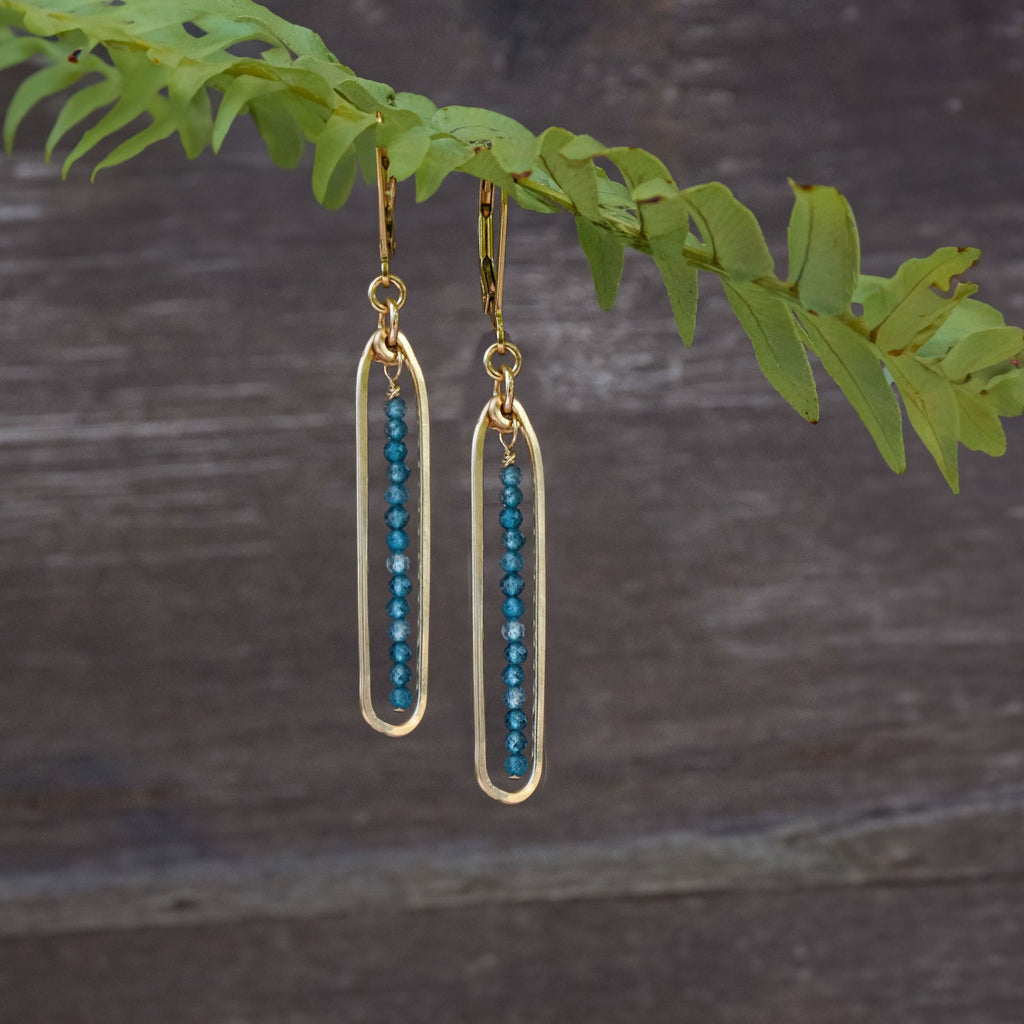 Lyric Earrings with Blue Topaz - Freshie & Zero Studio Shop